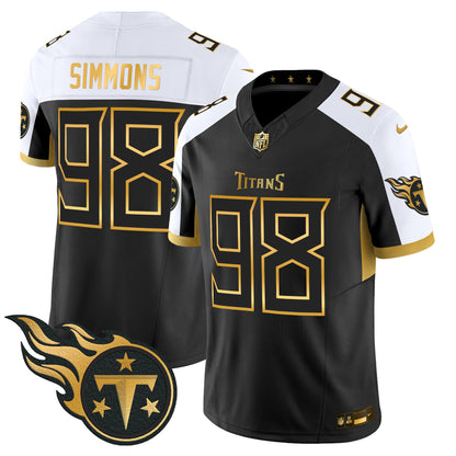 Men's Tennessee Titans 2025 Gold Vapor Limited Jersey - All Stitched