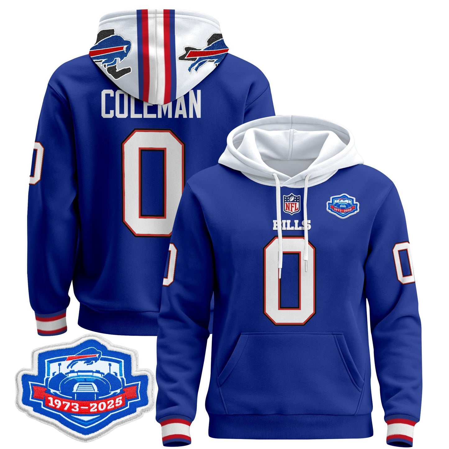 Men's Buffalo Bills 2025 Farewell Season Patch Pullover Hoodie - All Stitched