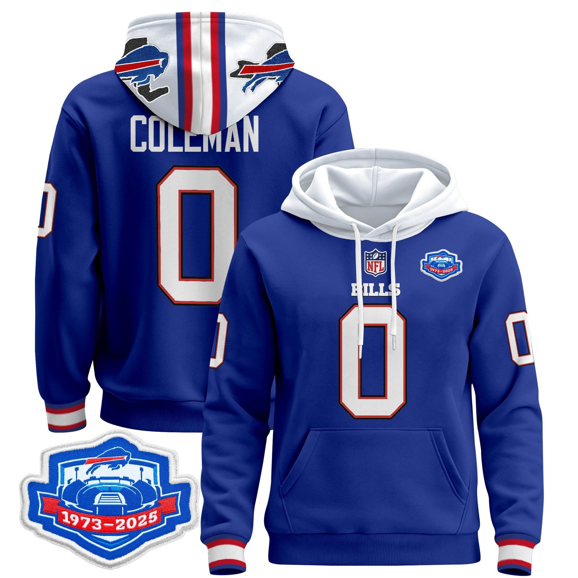 Men's Buffalo Bills 2025 Farewell Season Patch Pullover Hoodie - All Stitched