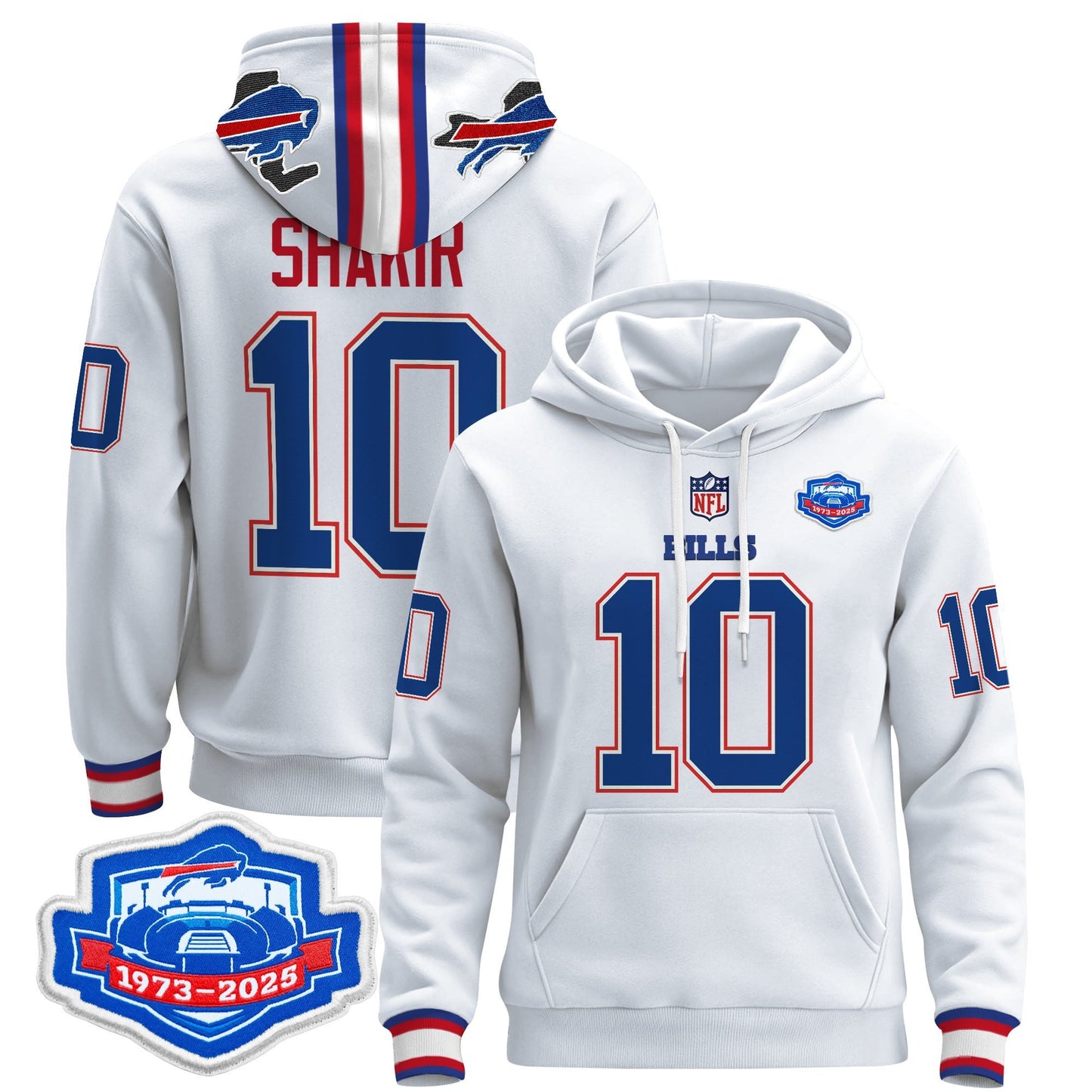 Men's Buffalo Bills 2025 Farewell Season Patch Pullover Hoodie - All Stitched