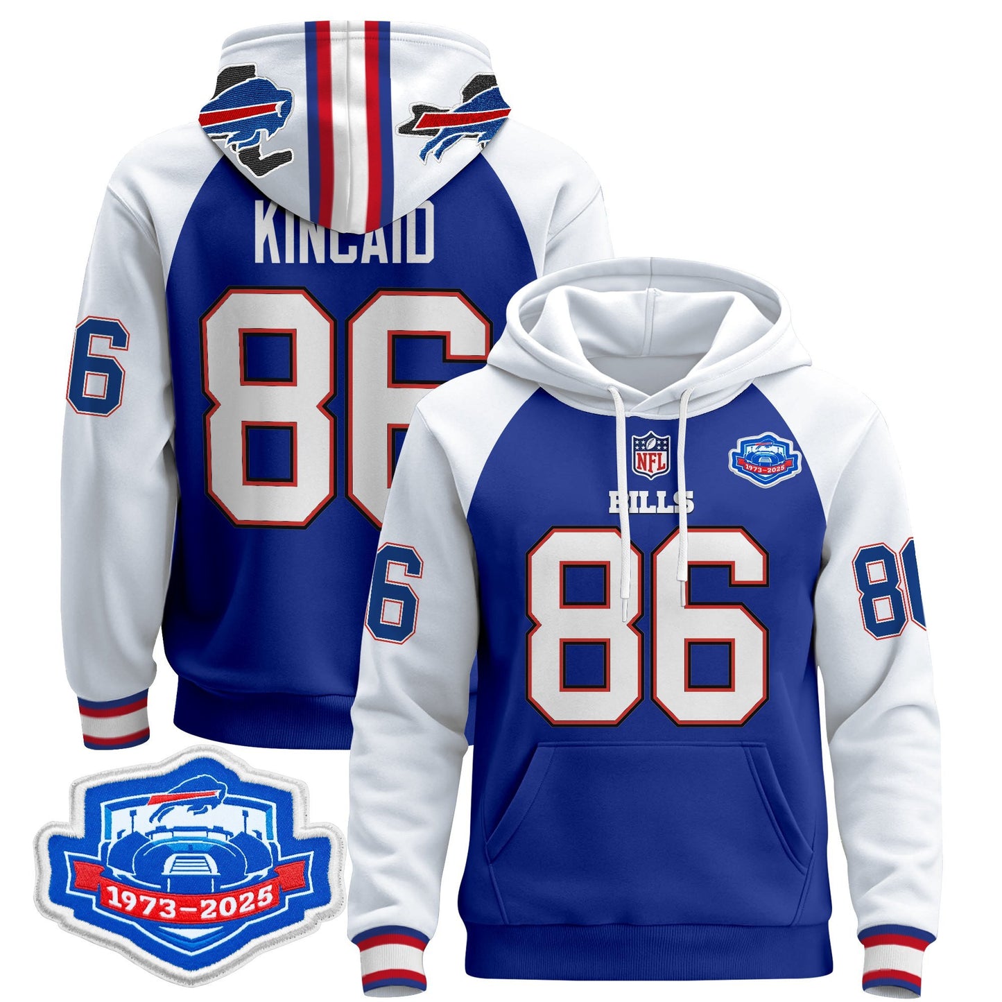 Men's Buffalo Bills 2025 Farewell Season Patch Pullover Hoodie - All Stitched