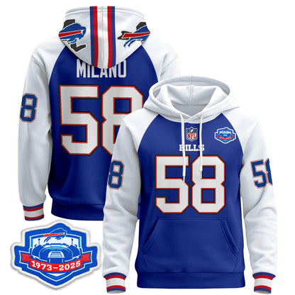 Men's Buffalo Bills 2025 Farewell Season Patch Pullover Hoodie - All Stitched