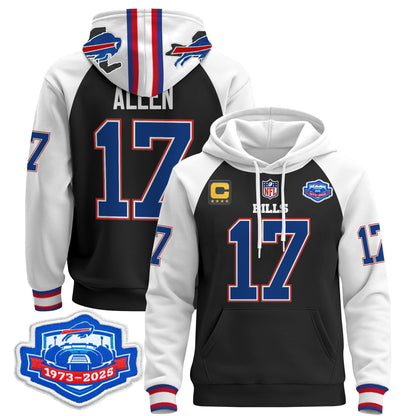 Men's Buffalo Bills 2025 Farewell Season Patch Pullover Hoodie - All Stitched