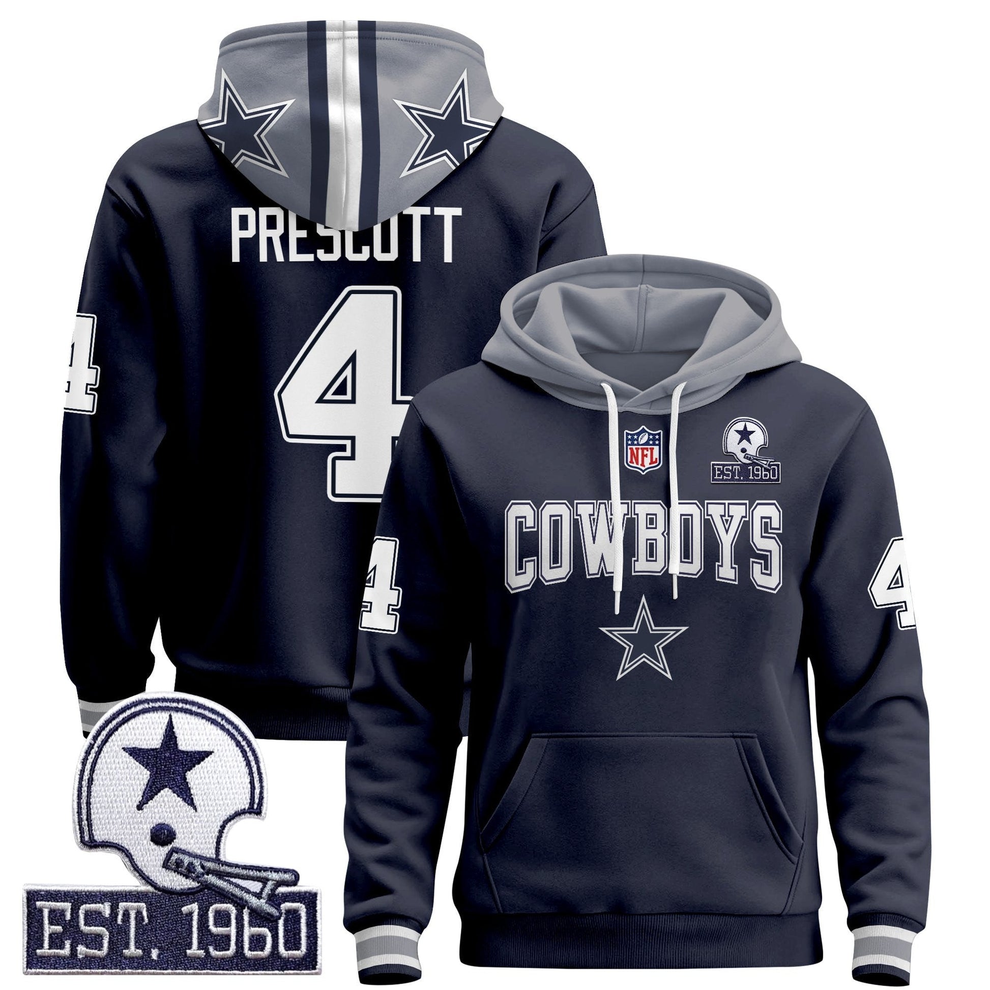 Men's Dallas Cowboys 2025 Premium Pullover Hoodie - All Stitched