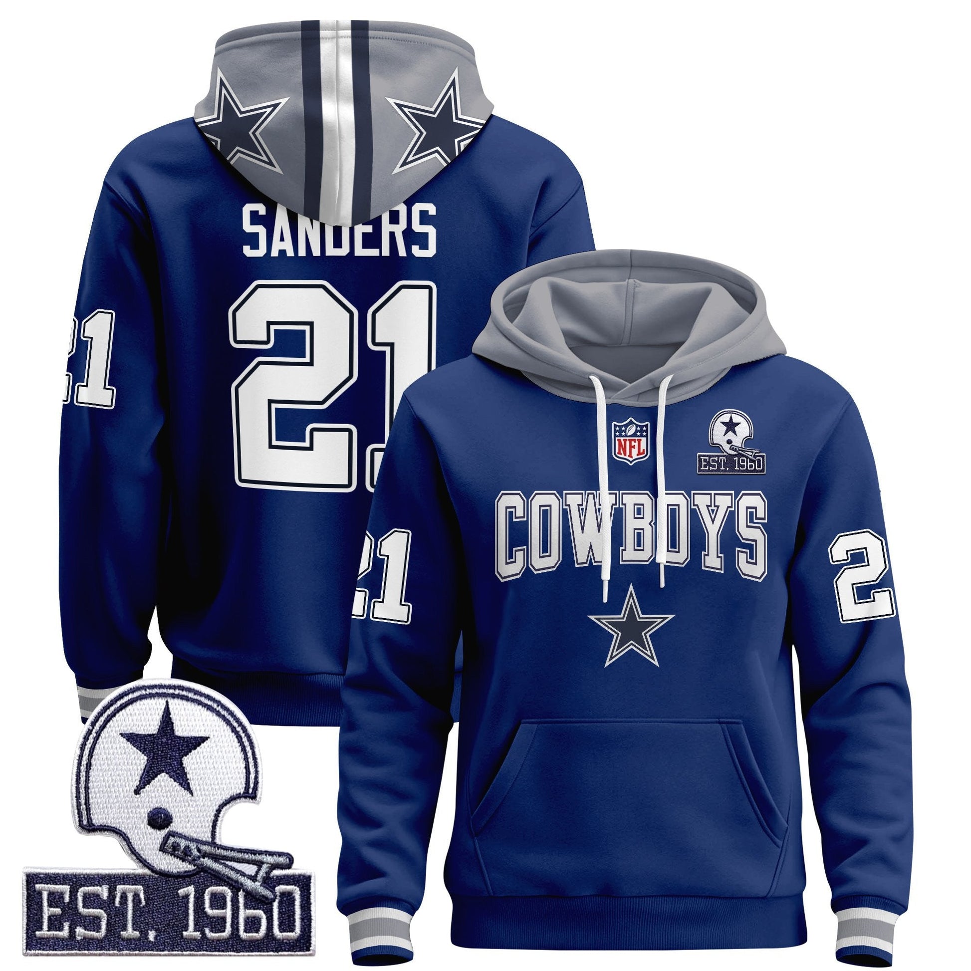Men's Dallas Cowboys 2025 Premium Pullover Hoodie - All Stitched