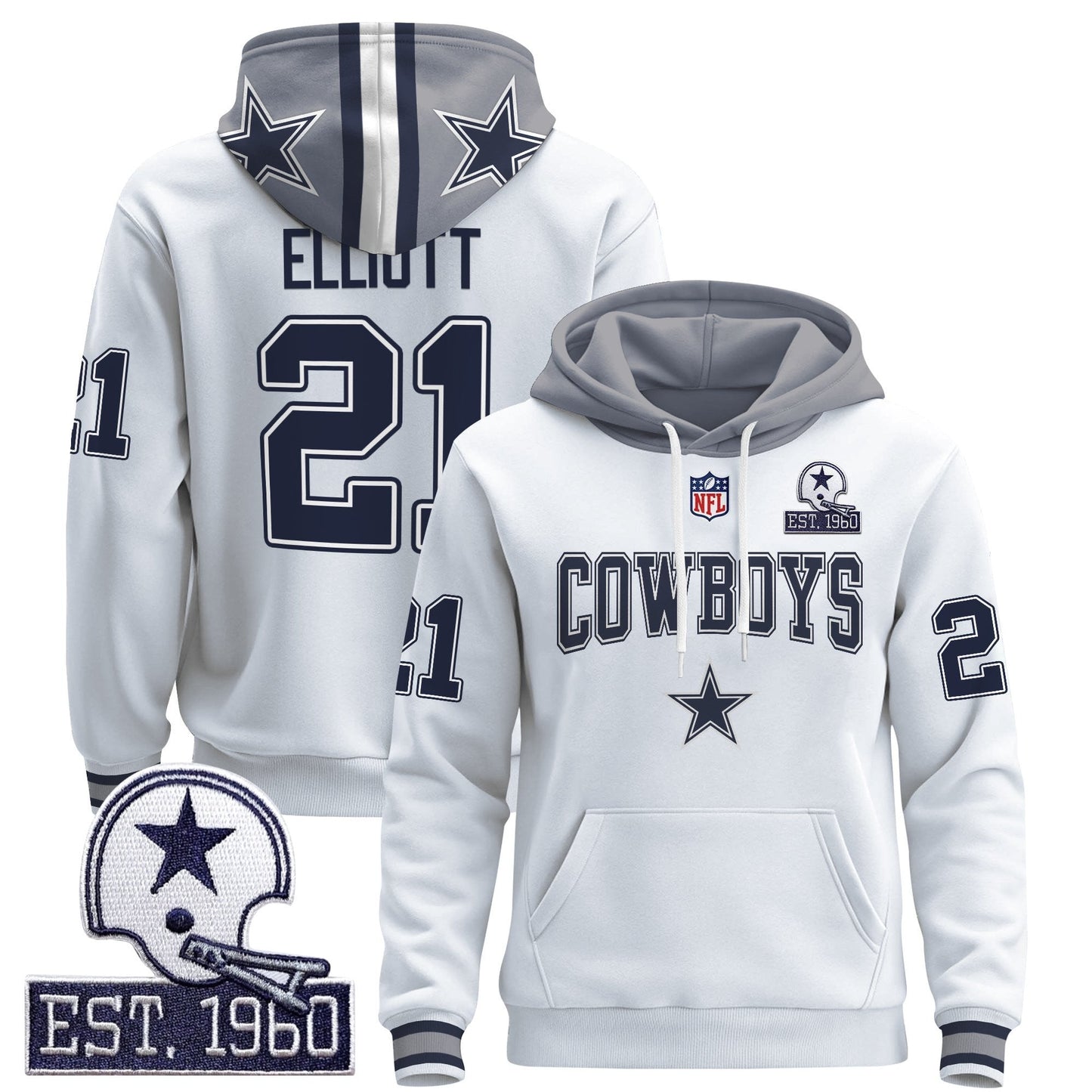 Men's Dallas Cowboys 2025 Premium Pullover Hoodie - All Stitched