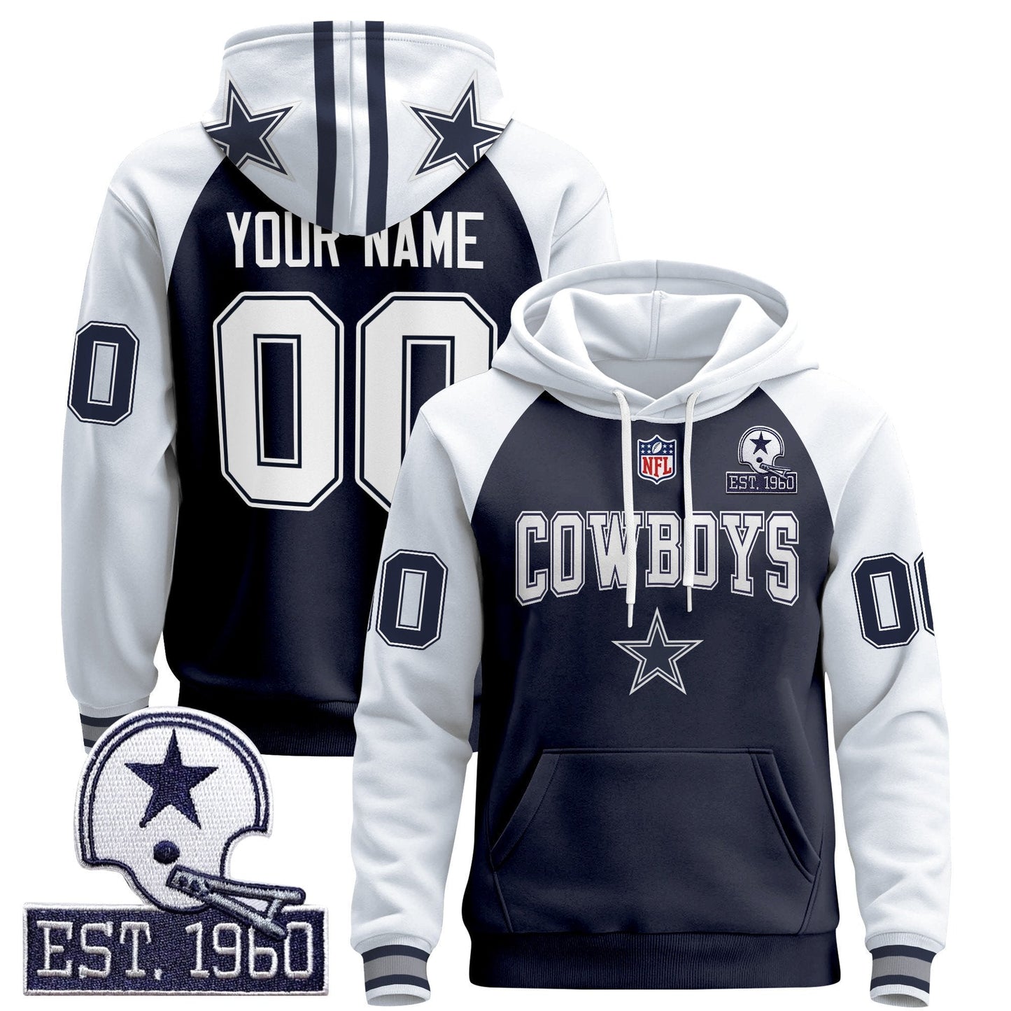Dallas Cowboys 2025 Premium Custom Pullover Hoodie - All Stitched