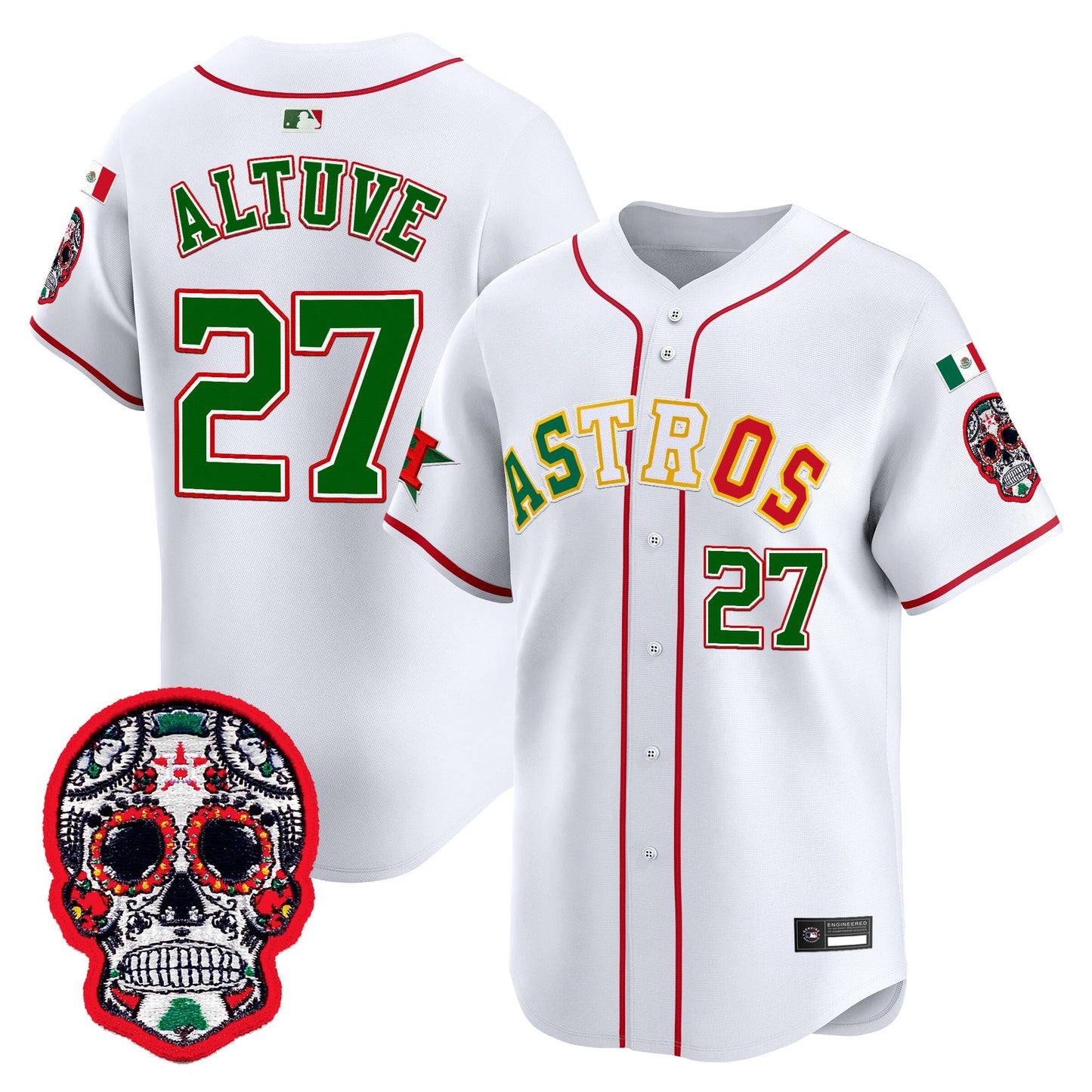Men's Houston Astros Mexico 2025 'Día de los Muertos Edition' Vapor Premier Limited Jersey - All Stitched