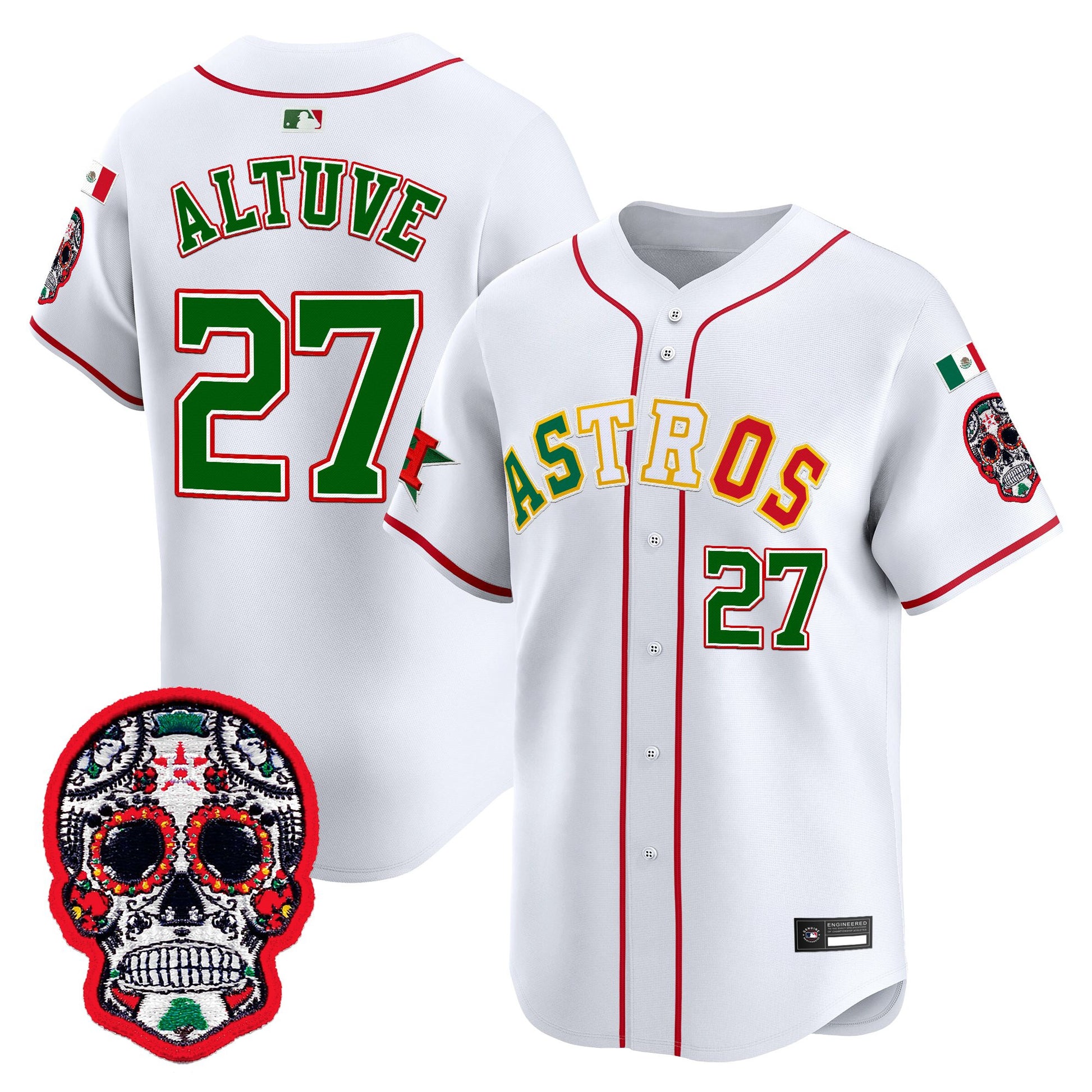 Men's Houston Astros Mexico 2025 'Día de los Muertos Edition' Vapor Premier Limited Jersey - All Stitched