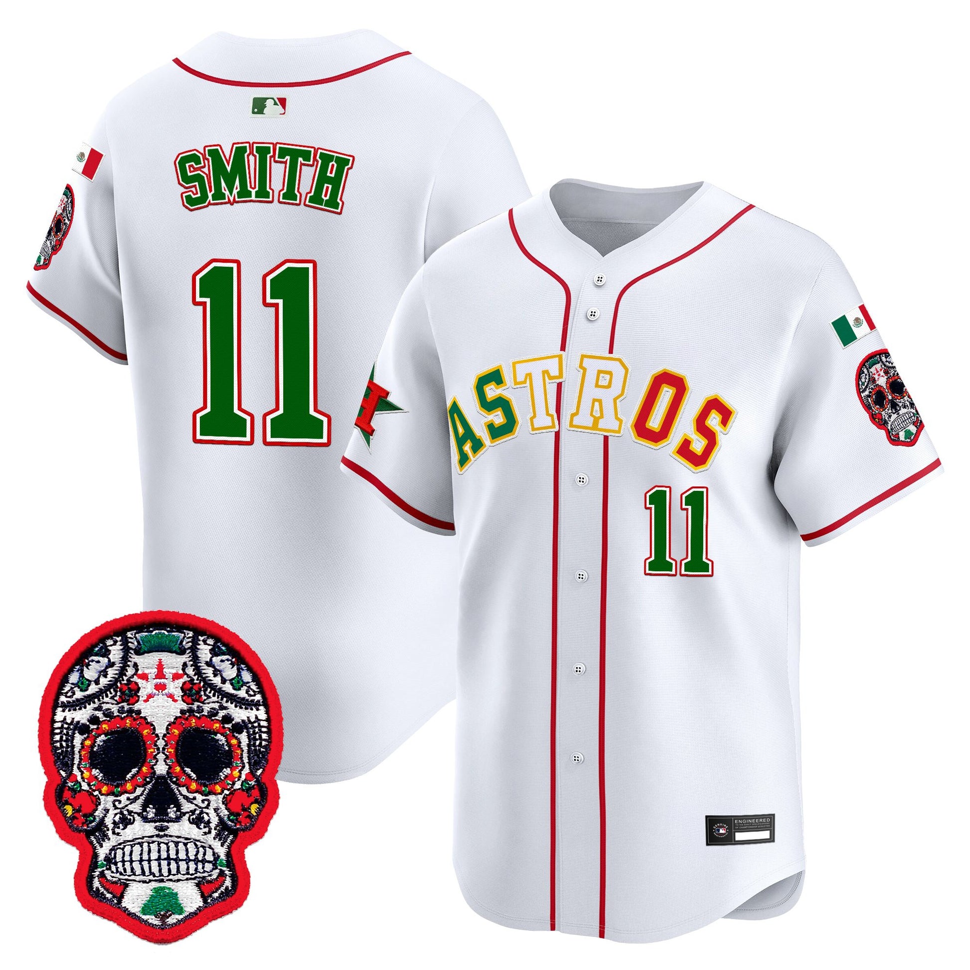 Men's Houston Astros Mexico 2025 'Día de los Muertos Edition' Vapor Premier Limited Jersey - All Stitched