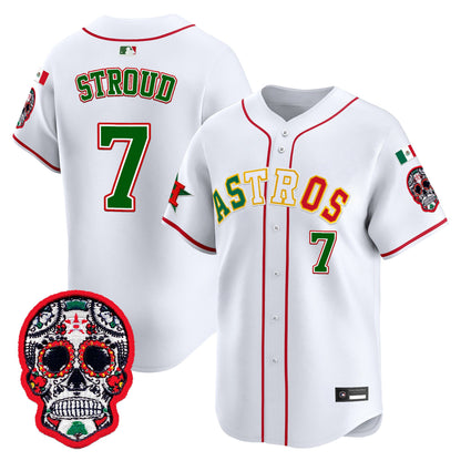 Men's Houston Astros Mexico 2025 'Día de los Muertos Edition' Vapor Premier Limited Jersey - All Stitched