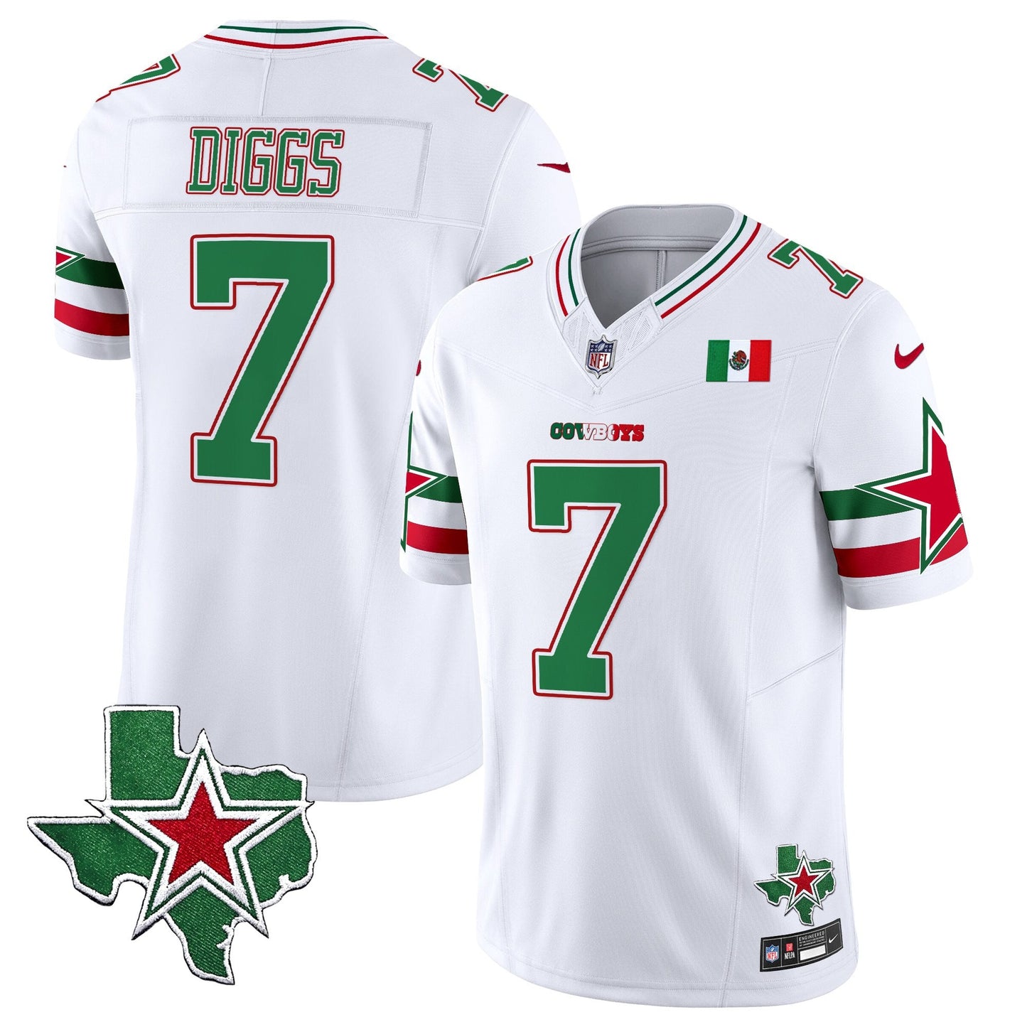Men's Dallas Cowboys 2025 Mexico Vapor Limited Jersey - All Stitched