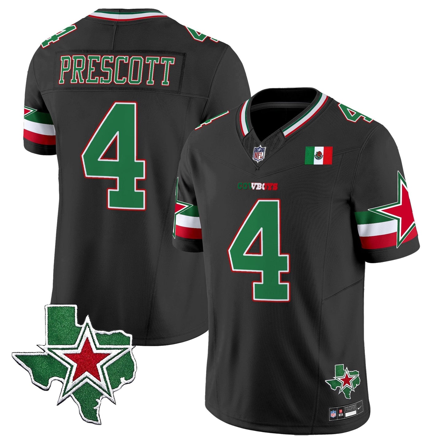 Men's Dallas Cowboys 2025 Mexico Vapor Limited Jersey - All Stitched