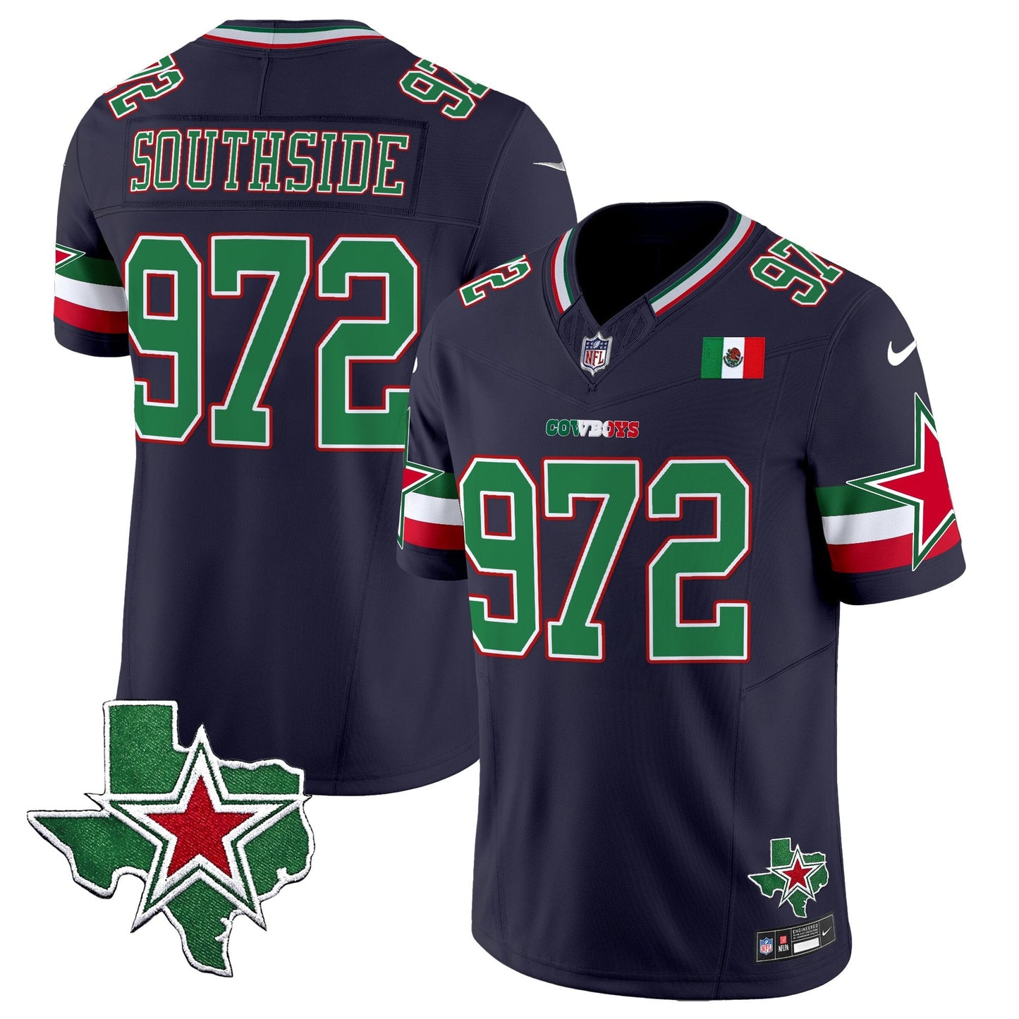 Men's Dallas Cowboys 2025 Mexico Vapor Limited Jersey - All Stitched