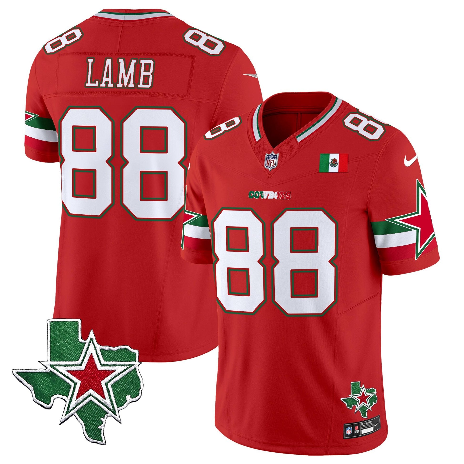 Men's Dallas Cowboys 2025 Mexico Vapor Limited Jersey - All Stitched