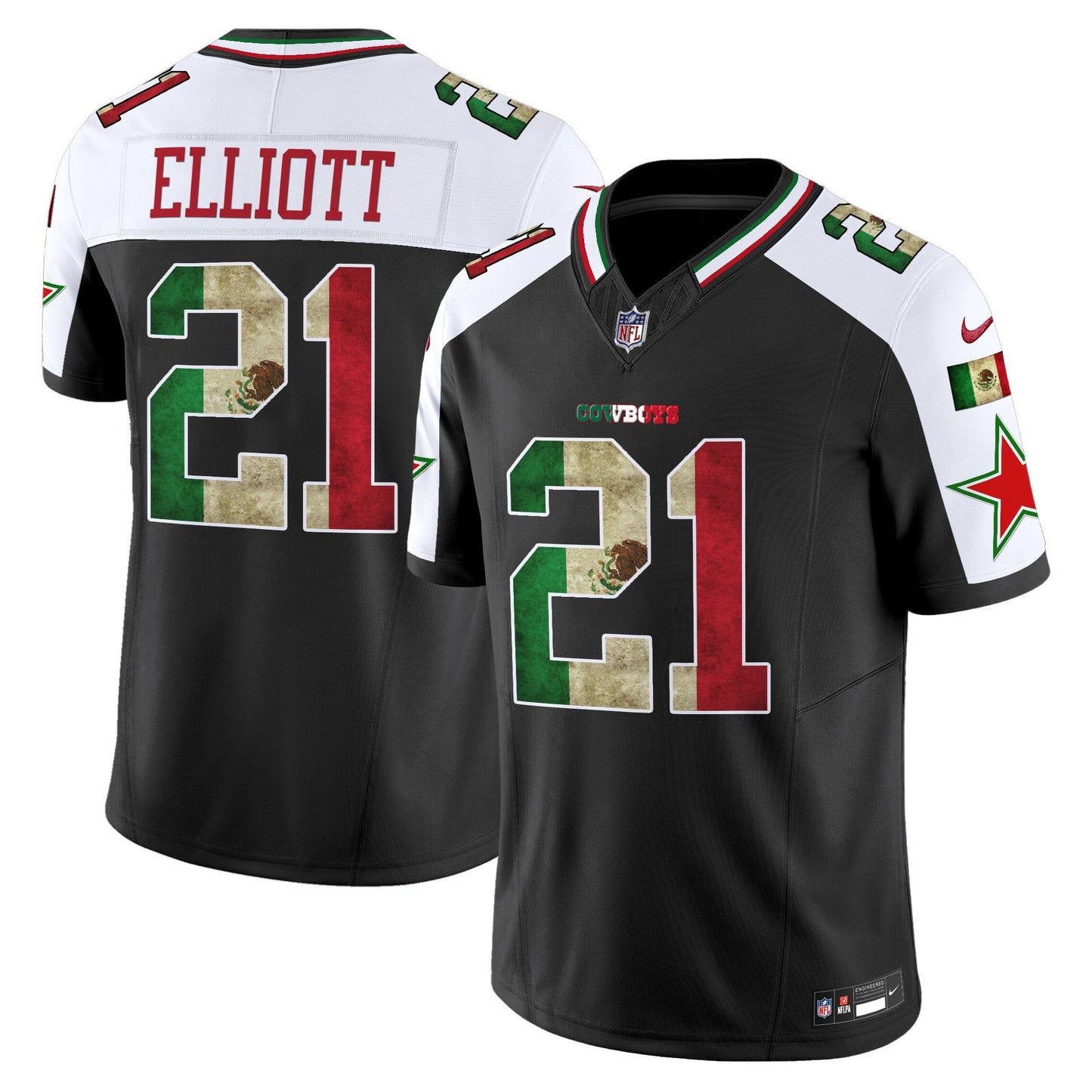 Men's Dallas Cowboys Mexico Vapor Limited Jersey V3 - All Stitched