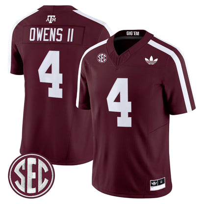 Men's Texas A&M Aggies 2025 Vapor Limited Jersey V2 - All Stitched