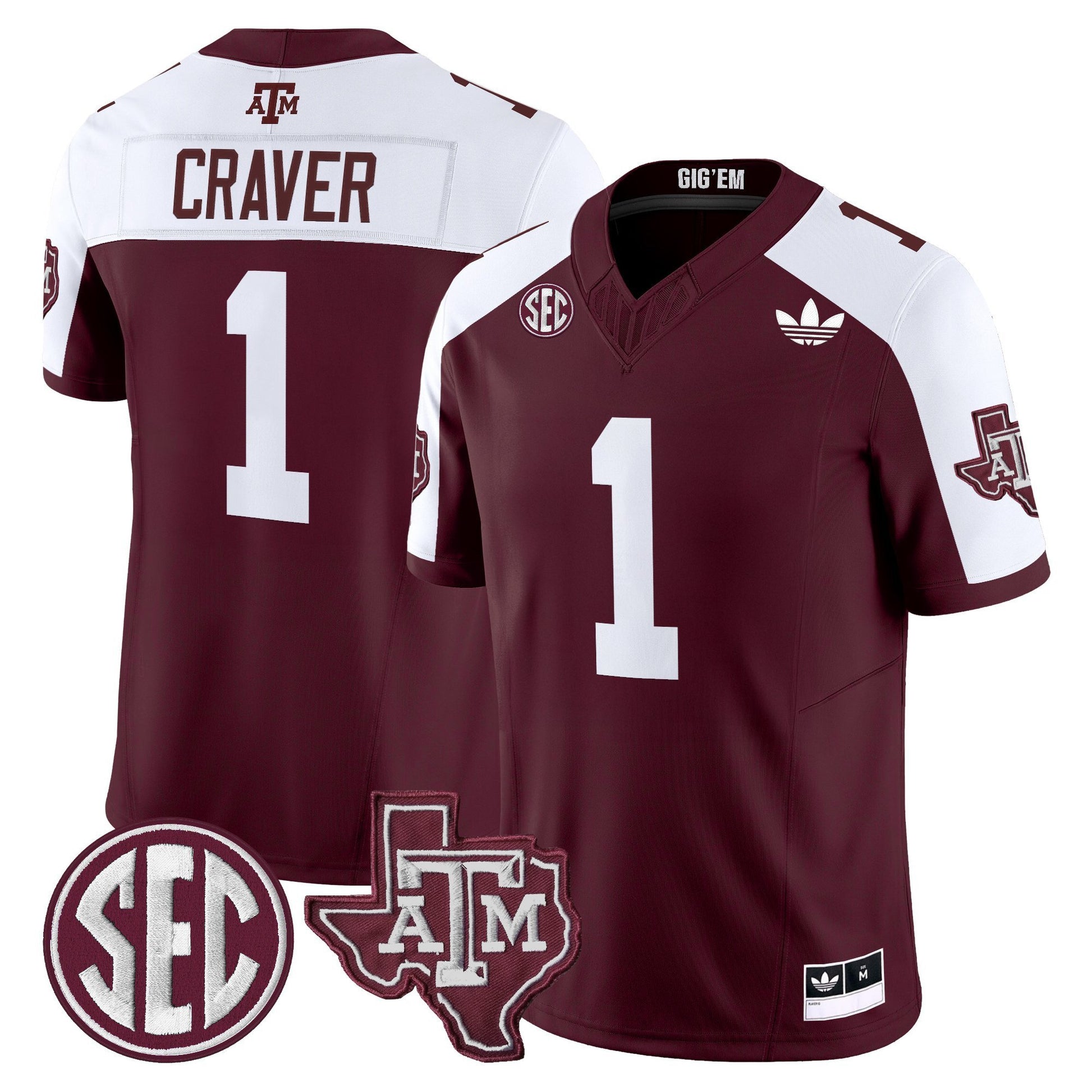 Men's Texas A&M Aggies 2025 Vapor Limited Jersey V2 - All Stitched