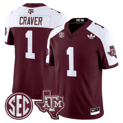 Men's Texas A&M Aggies 2025 Vapor Limited Jersey V2 - All Stitched