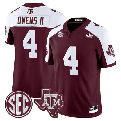Men's Texas A&M Aggies 2025 Vapor Limited Jersey V2 - All Stitched
