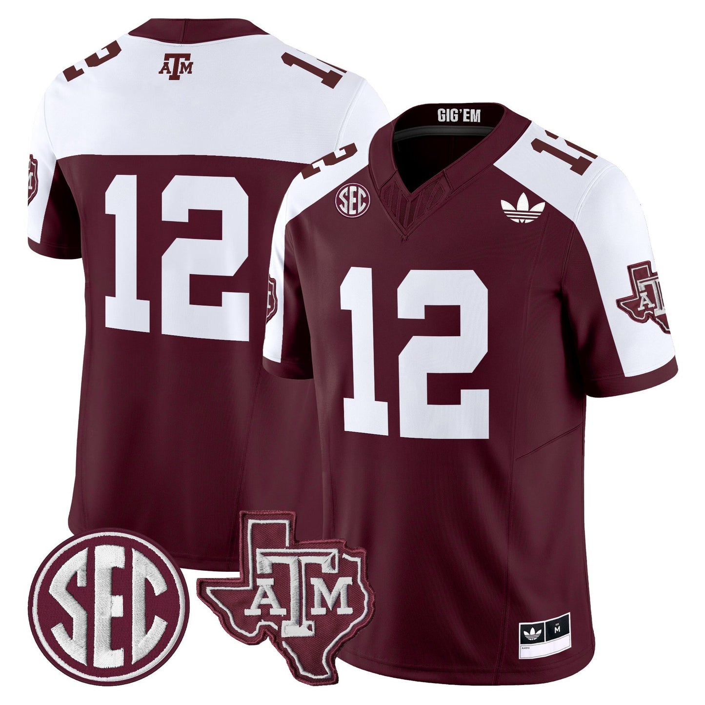 Men's Texas A&M Aggies 2025 Vapor Limited Jersey V2 - All Stitched