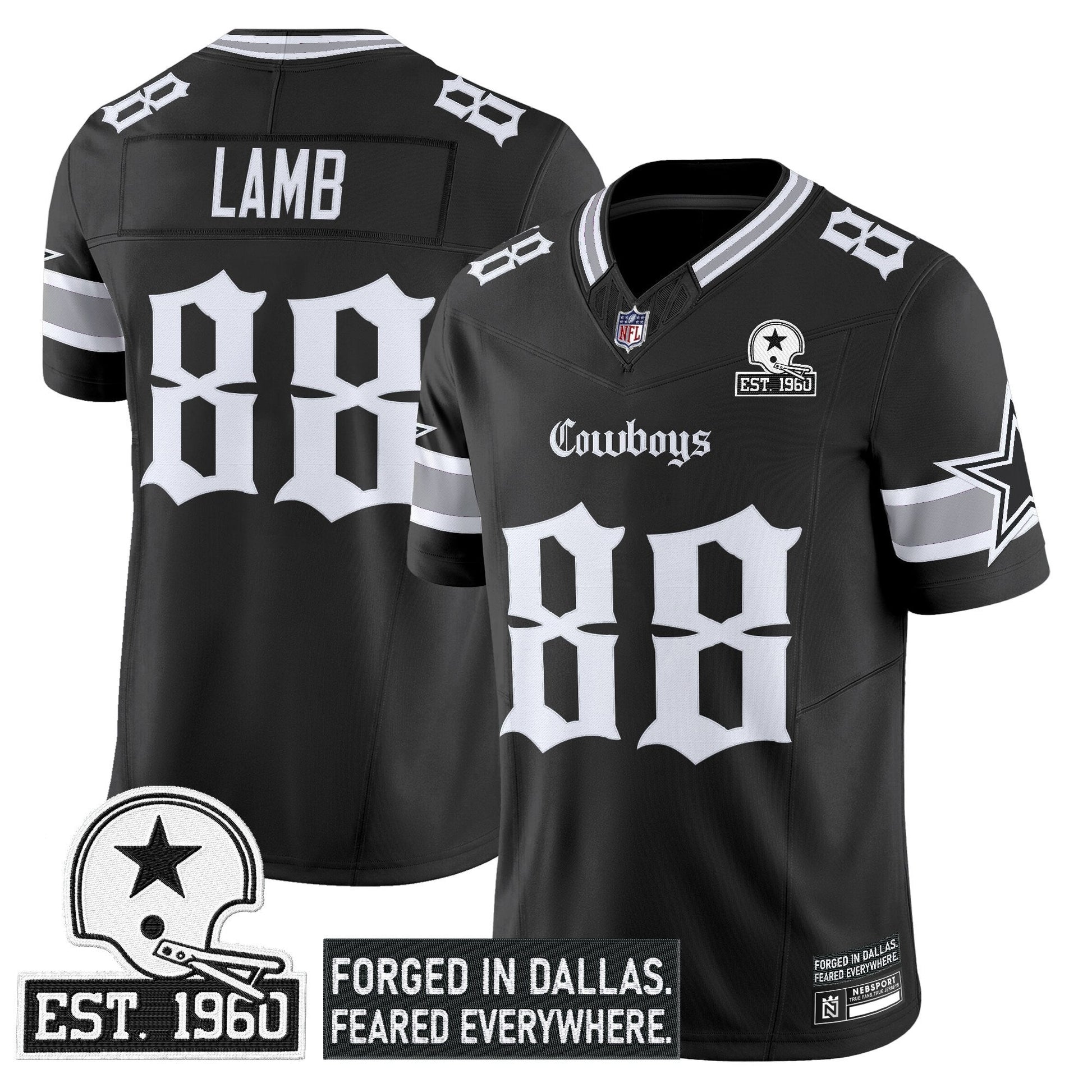 Men's Dallas Cowboys 'Gothic Lone Star Edition' Vapor Limited Jersey - All Stitched