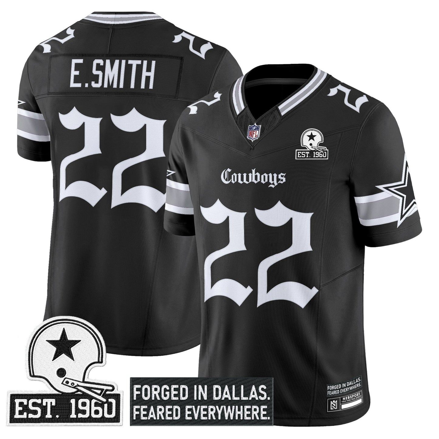 Men's Dallas Cowboys 'Gothic Lone Star Edition' Vapor Limited Jersey - All Stitched