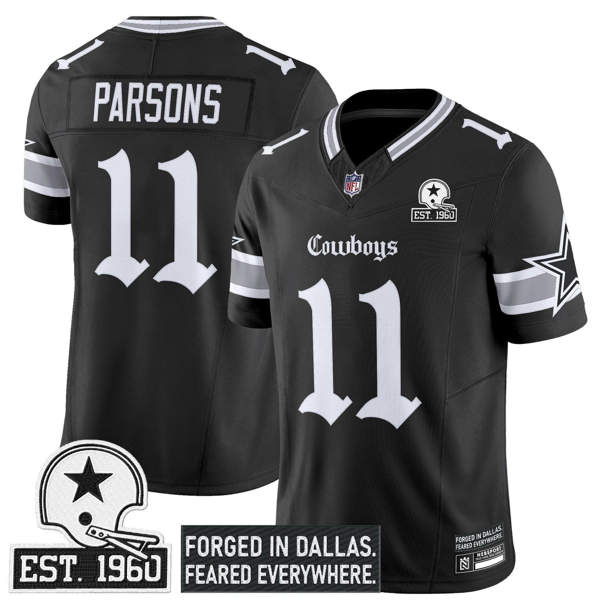 Men's Dallas Cowboys 'Gothic Lone Star Edition' Vapor Limited Jersey - All Stitched