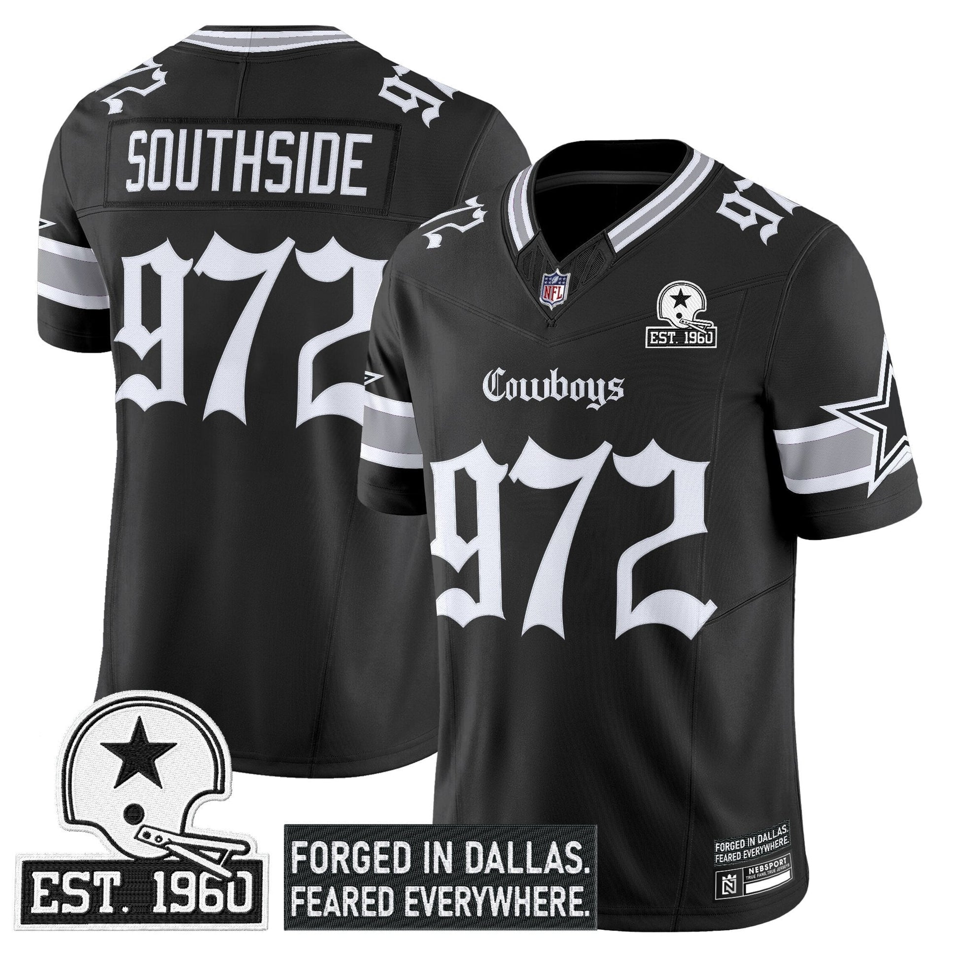 Men's Dallas Cowboys 'Gothic Lone Star Edition' Vapor Limited Jersey - All Stitched
