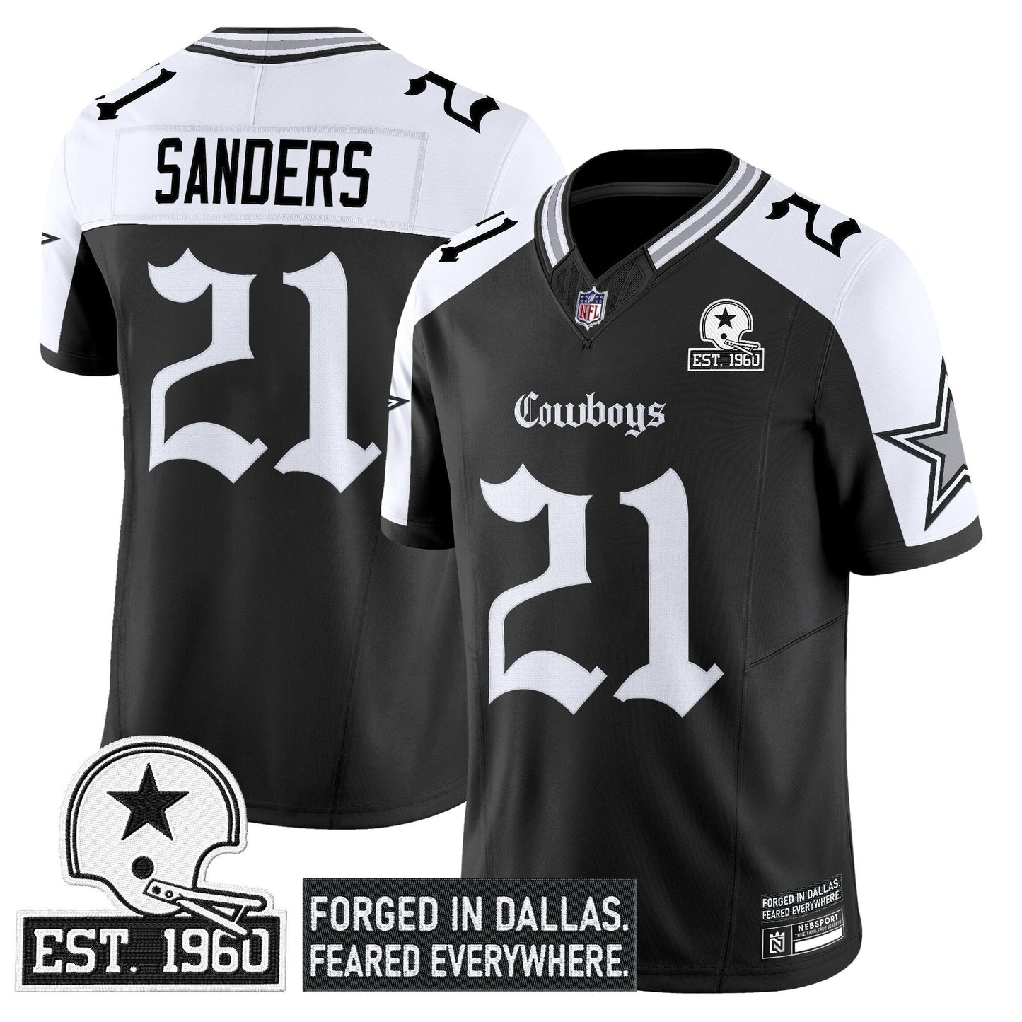 Men's Dallas Cowboys 'Gothic Lone Star Edition' Vapor Limited Jersey - All Stitched