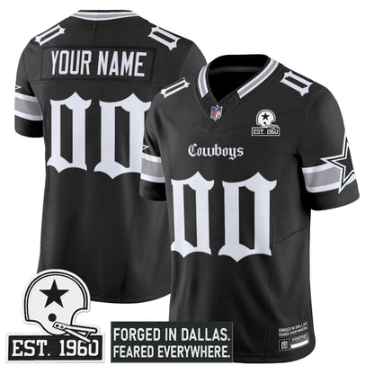 Dallas Cowboys 'Gothic Lone Star Edition' Vapor Limited Custom Jersey - All Stitched