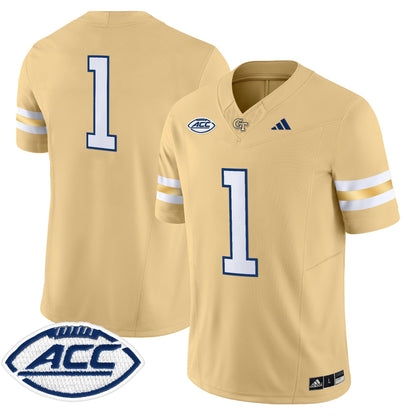Men's Georgia Tech Yellow Jackets 2025 Vapor Limited Jersey - All stitched