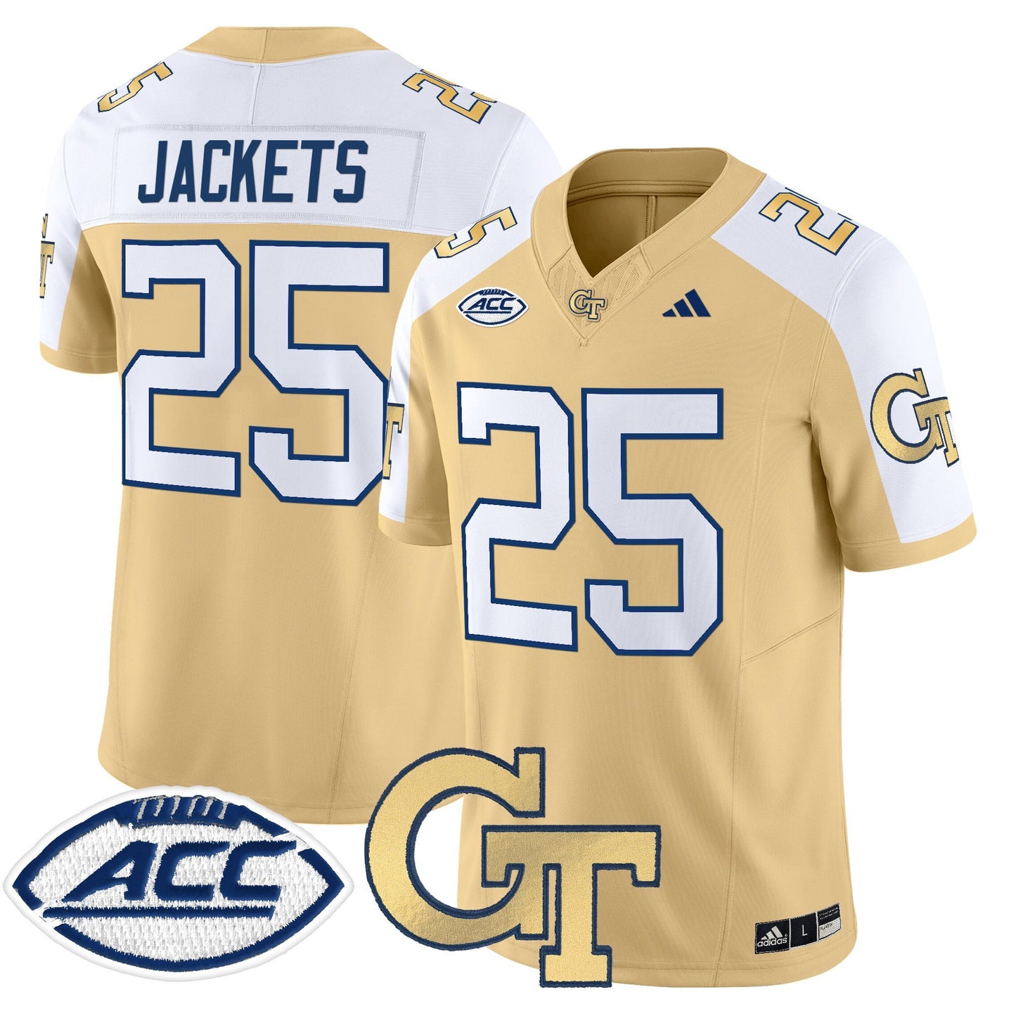Men's Georgia Tech Yellow Jackets 2025 Vapor Limited Jersey - All stitched