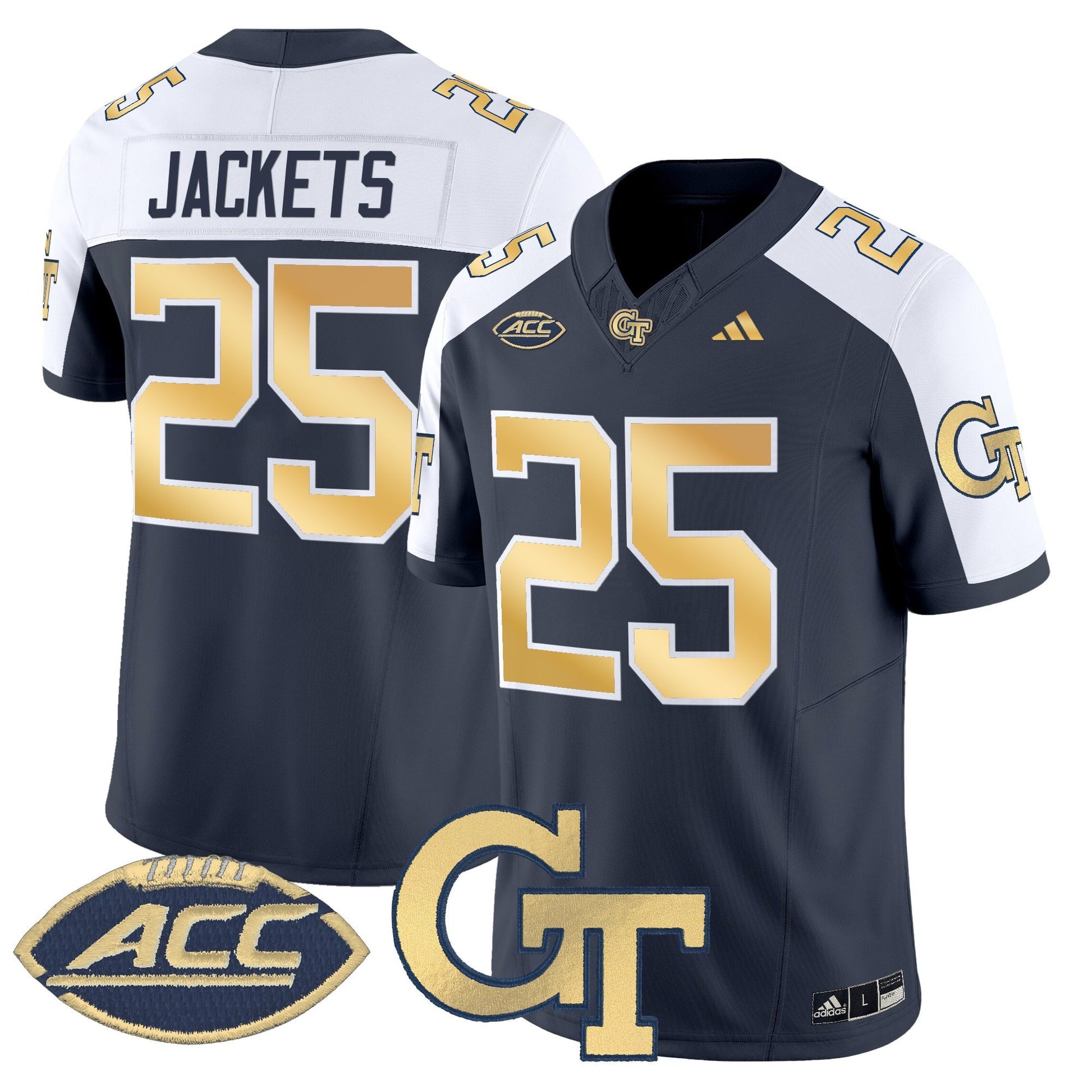Men's Georgia Tech Yellow Jackets 2025 Vapor Limited Jersey - All stitched