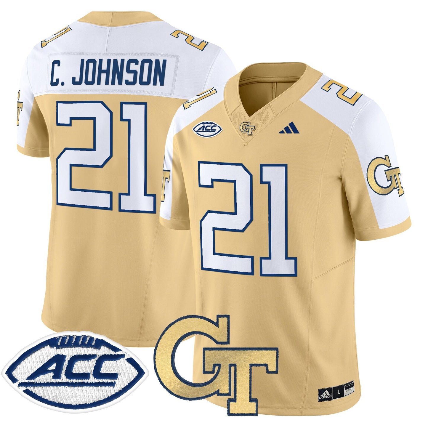 Men's Georgia Tech Yellow Jackets 2025 Vapor Limited Jersey - All stitched