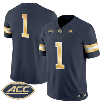 Men's Georgia Tech Yellow Jackets 2025 Vapor Limited Jersey - All stitched