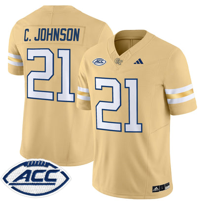 Men's Georgia Tech Yellow Jackets 2025 Vapor Limited Jersey - All stitched