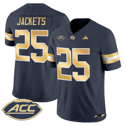 Men's Georgia Tech Yellow Jackets 2025 Vapor Limited Jersey - All stitched