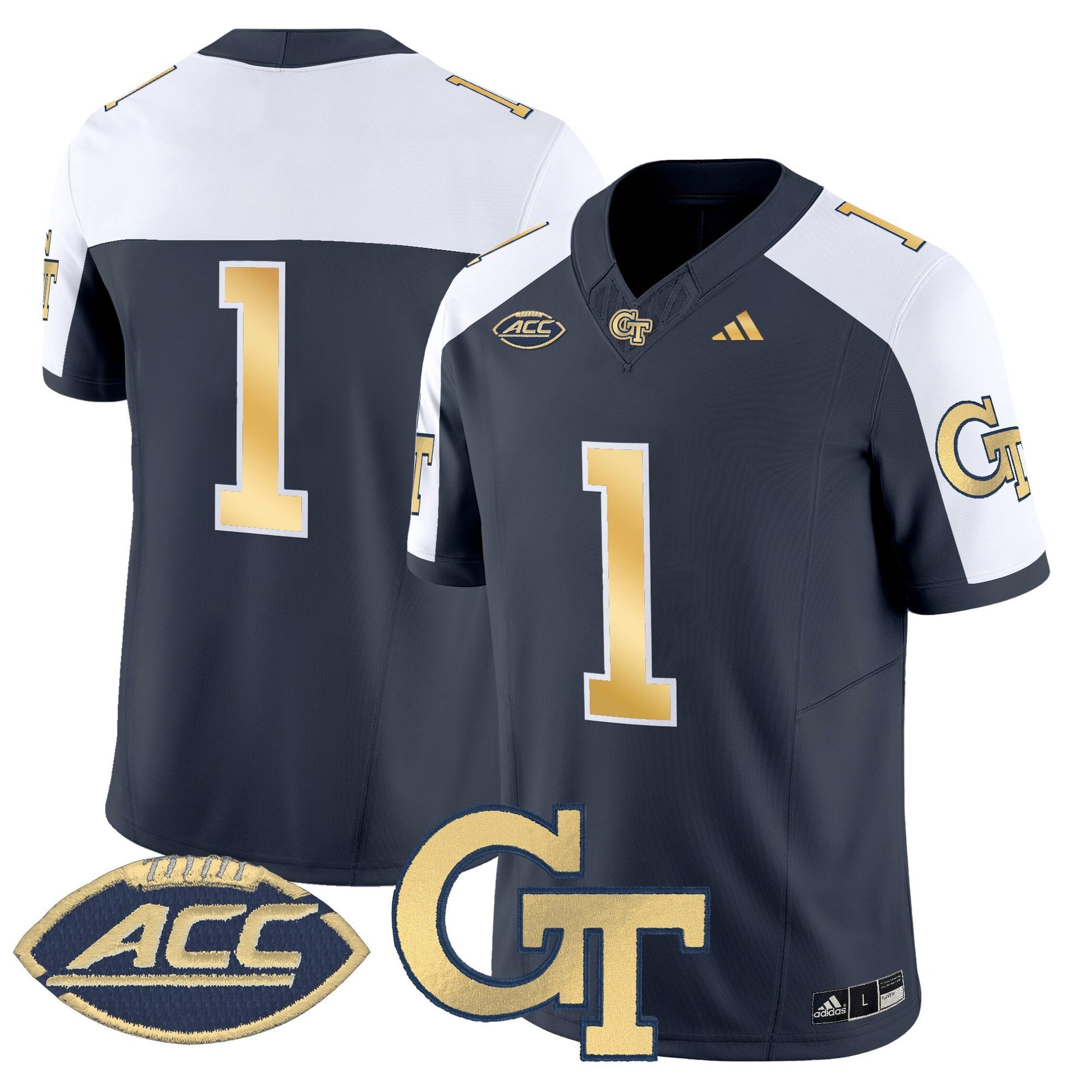 Men's Georgia Tech Yellow Jackets 2025 Vapor Limited Jersey - All stitched