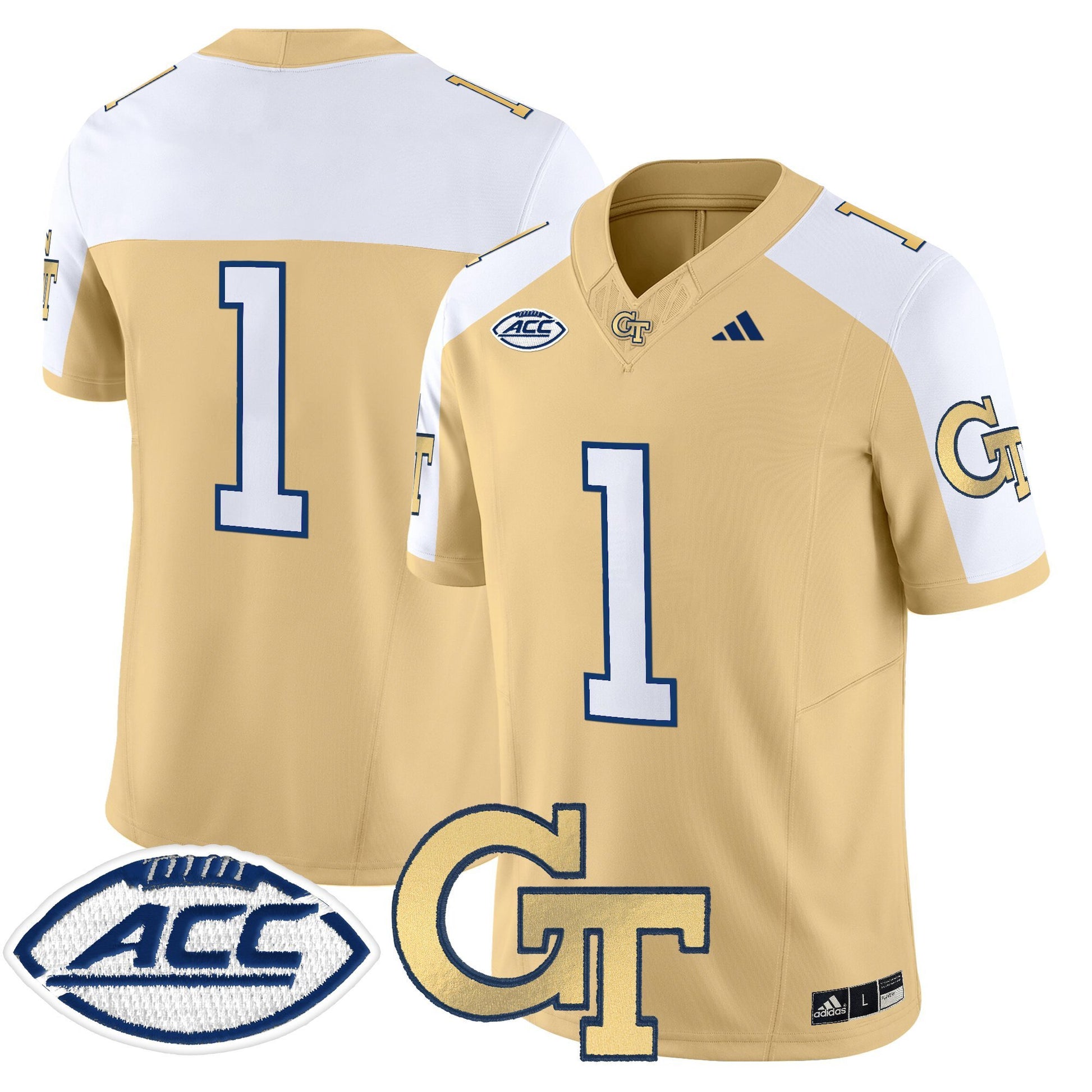 Men's Georgia Tech Yellow Jackets 2025 Vapor Limited Jersey - All stitched