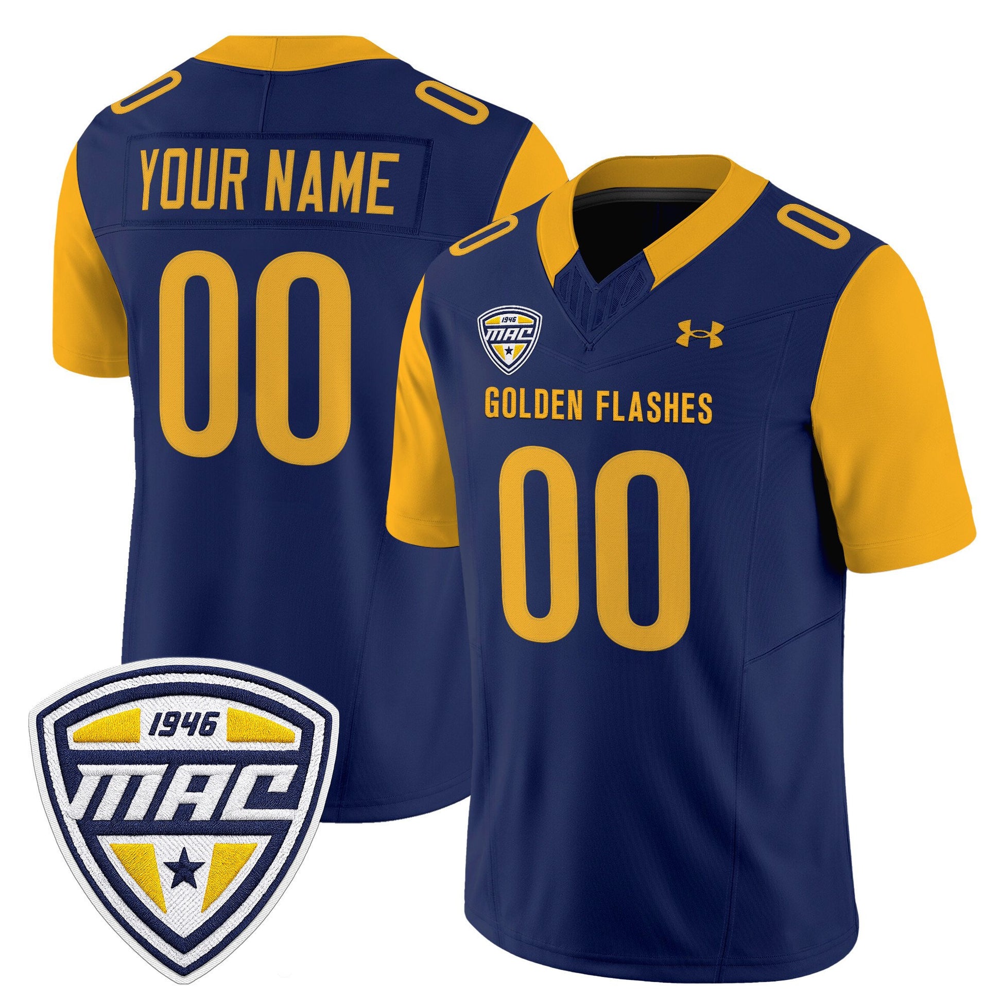 Kent State Golden Flashes 2025 Vapor Limited Custom Jersey - All Stitched