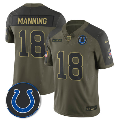 Indianapolis Colts 2025 Salute to Service Limited Jersey - All Stitched