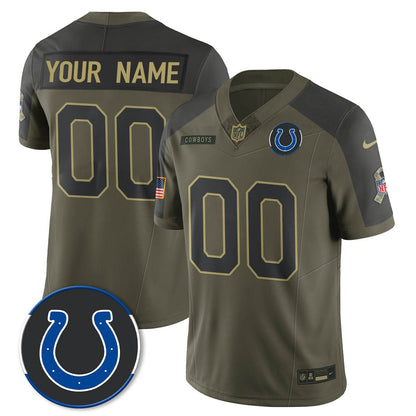 Indianapolis Colts 2025 Salute to Service Limited Jersey - All Stitched