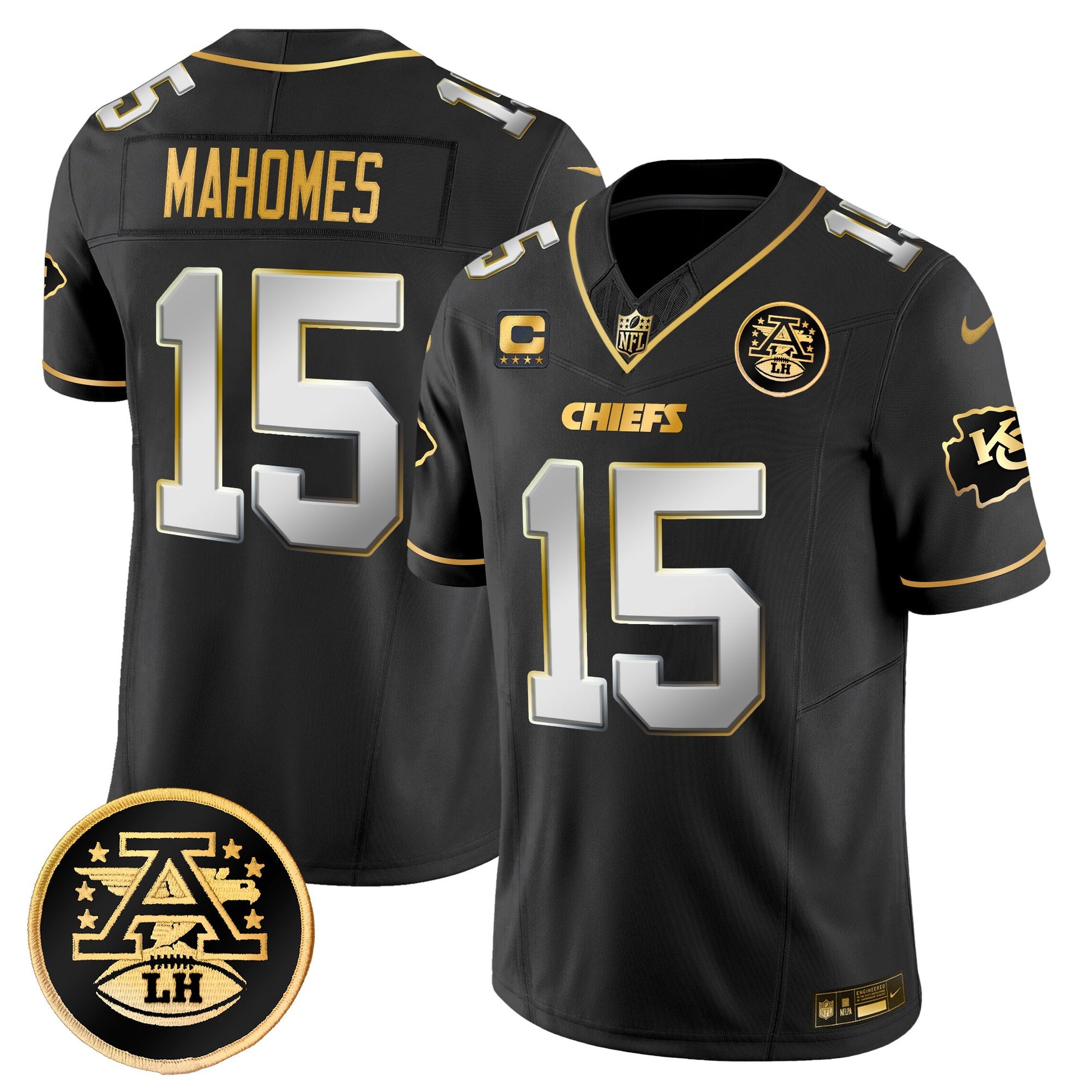 Men's Kansas City Chiefs 2025 Gold Vapor Limited Jersey - All Stitched