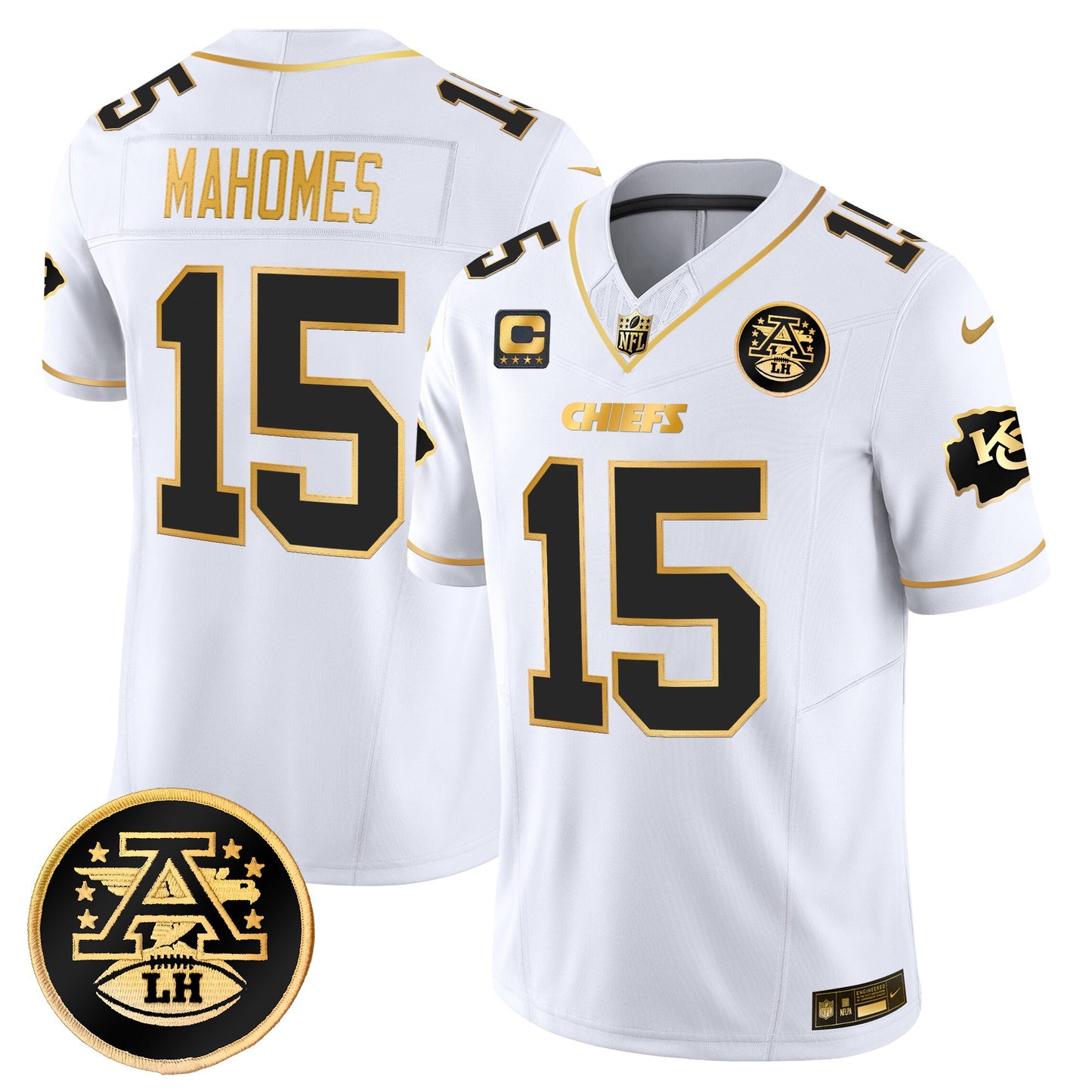 Men's Kansas City Chiefs 2025 Gold Vapor Limited Jersey - All Stitched