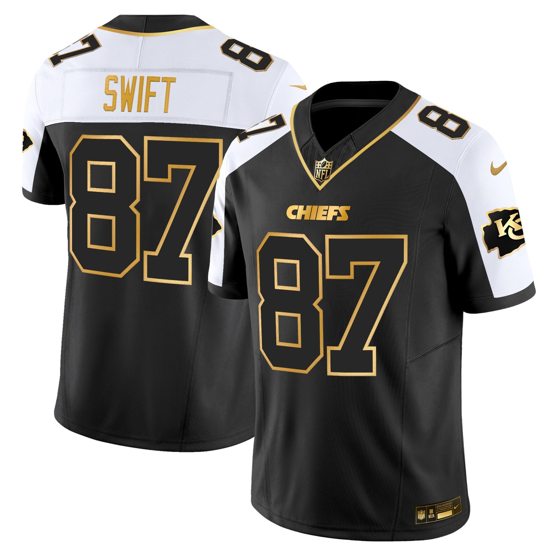 Men's Kansas City Chiefs 2025 Gold Vapor Limited Jersey - All Stitched