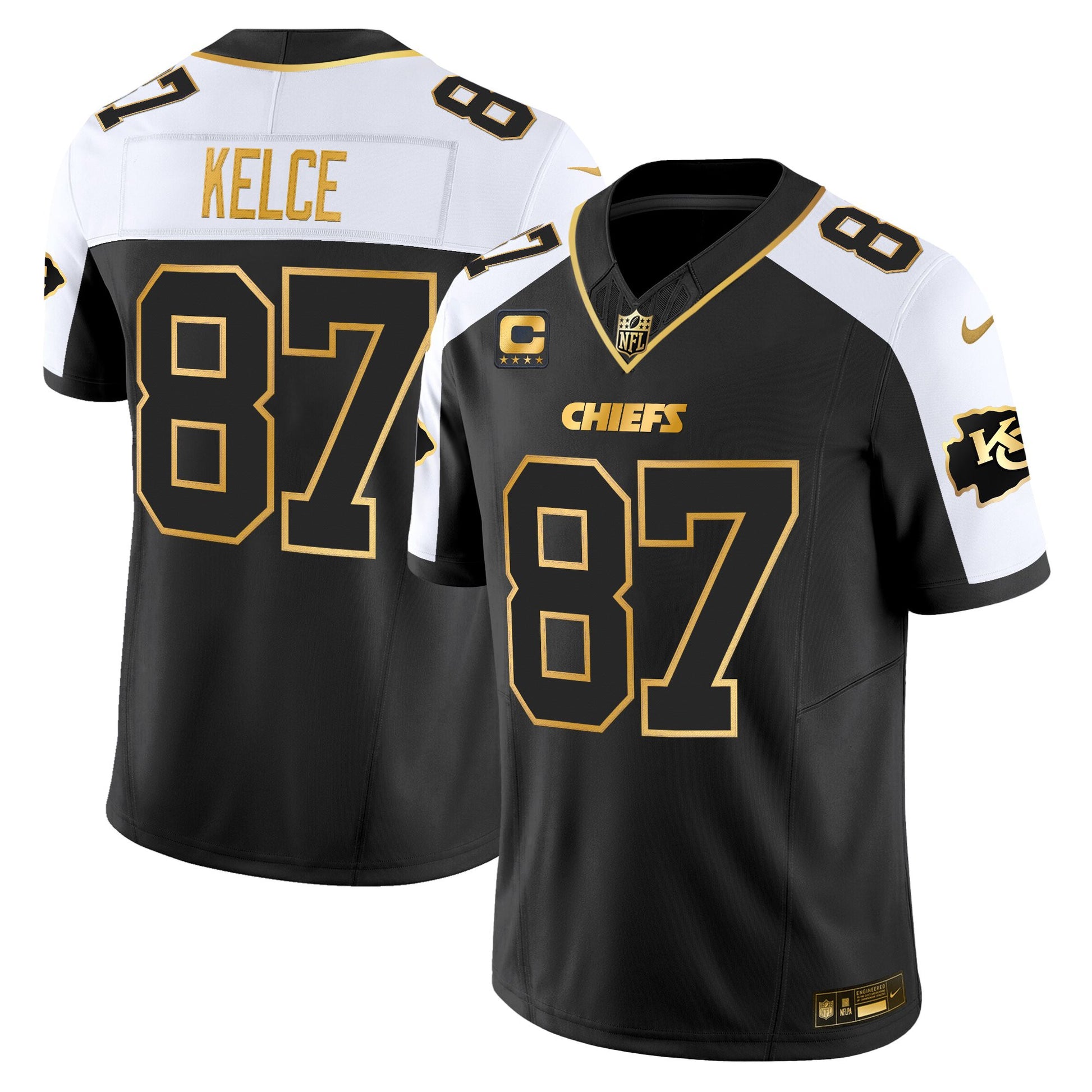 Men's Kansas City Chiefs 2025 Gold Vapor Limited Jersey - All Stitched