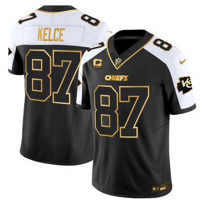 Men's Kansas City Chiefs 2025 Gold Vapor Limited Jersey - All Stitched