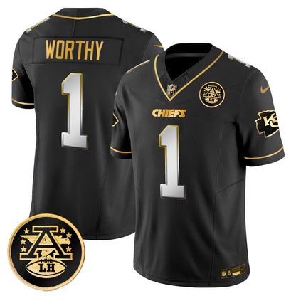 Men's Kansas City Chiefs 2025 Gold Vapor Limited Jersey - All Stitched