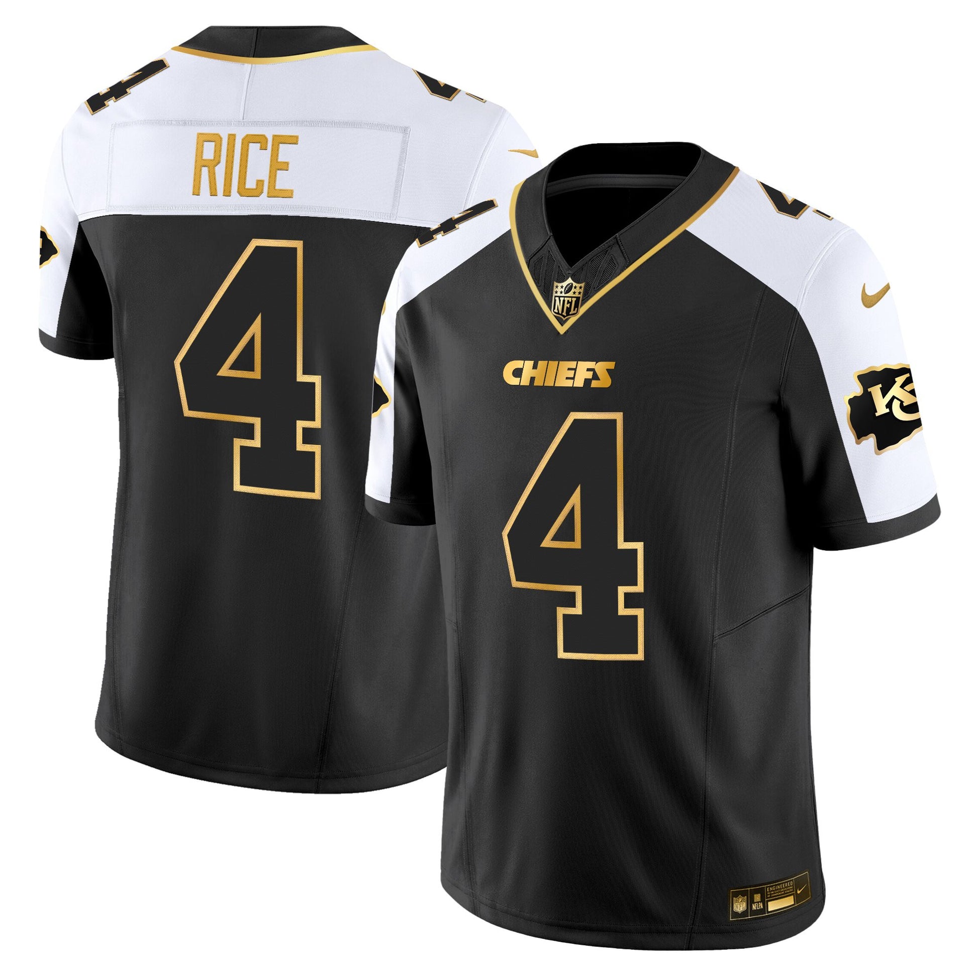 Men's Kansas City Chiefs 2025 Gold Vapor Limited Jersey - All Stitched